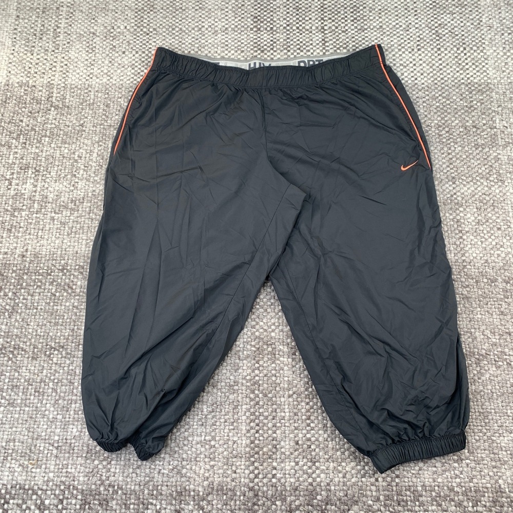 Nike Track Pants Women Large Black Orange The Athletic Dept Cropped Windbreaker